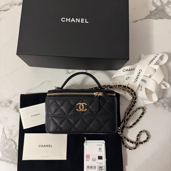 Authentic Chanel 25C Caviar Vanity with Chain NIB - Picture 3 of 13